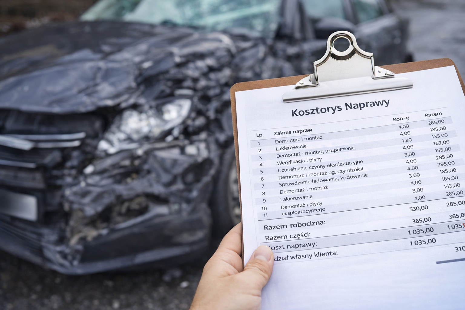 zaniżone odszkodowanie kosztorys